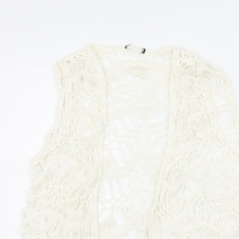 F&F Womens White   Cardigan Jumper Size S