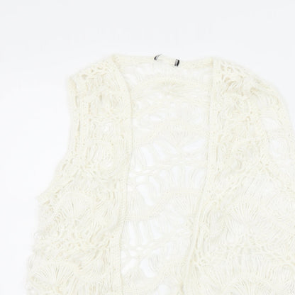 F&F Womens White   Cardigan Jumper Size S