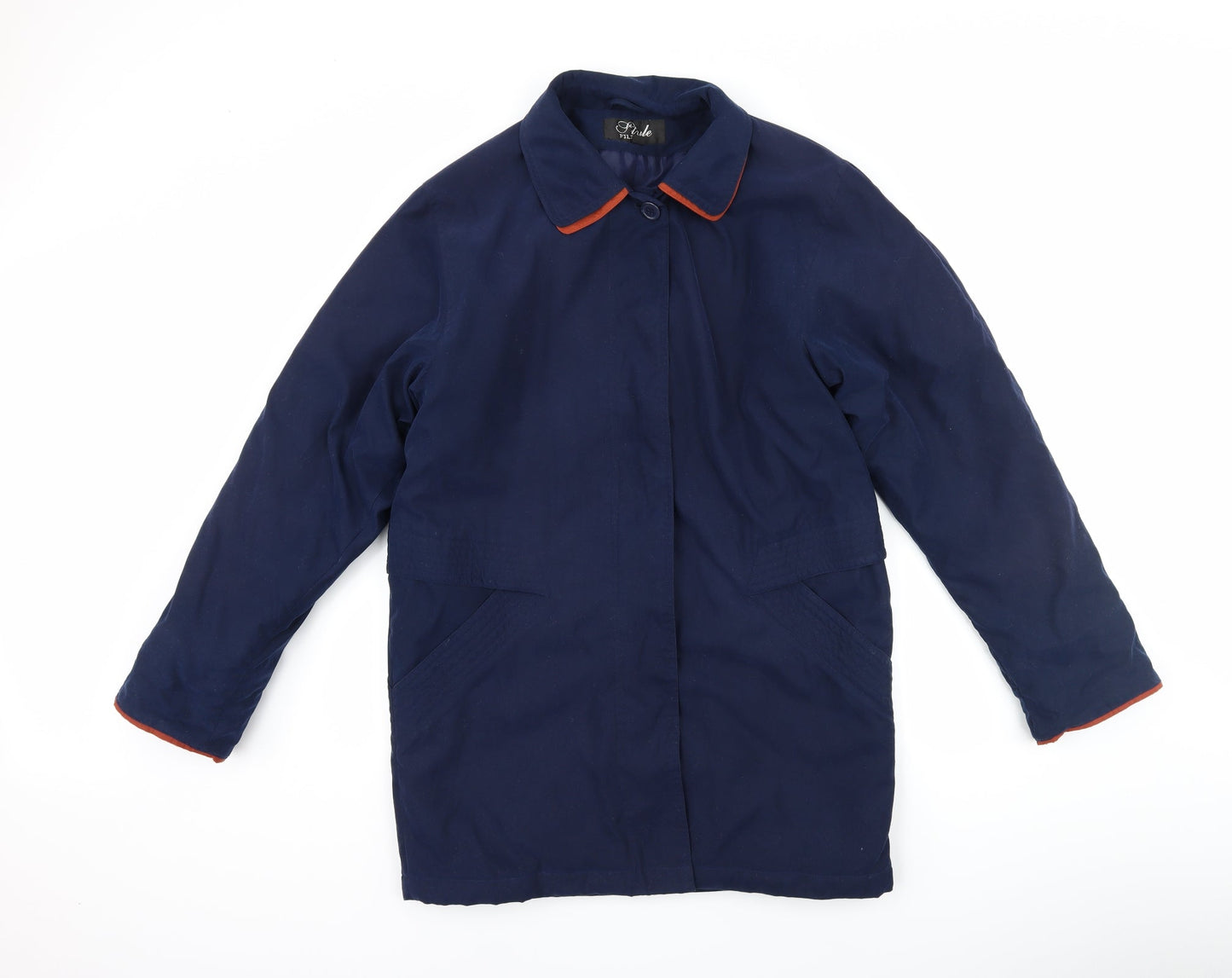 Womens UK Size 10 style file Blue Overcoat