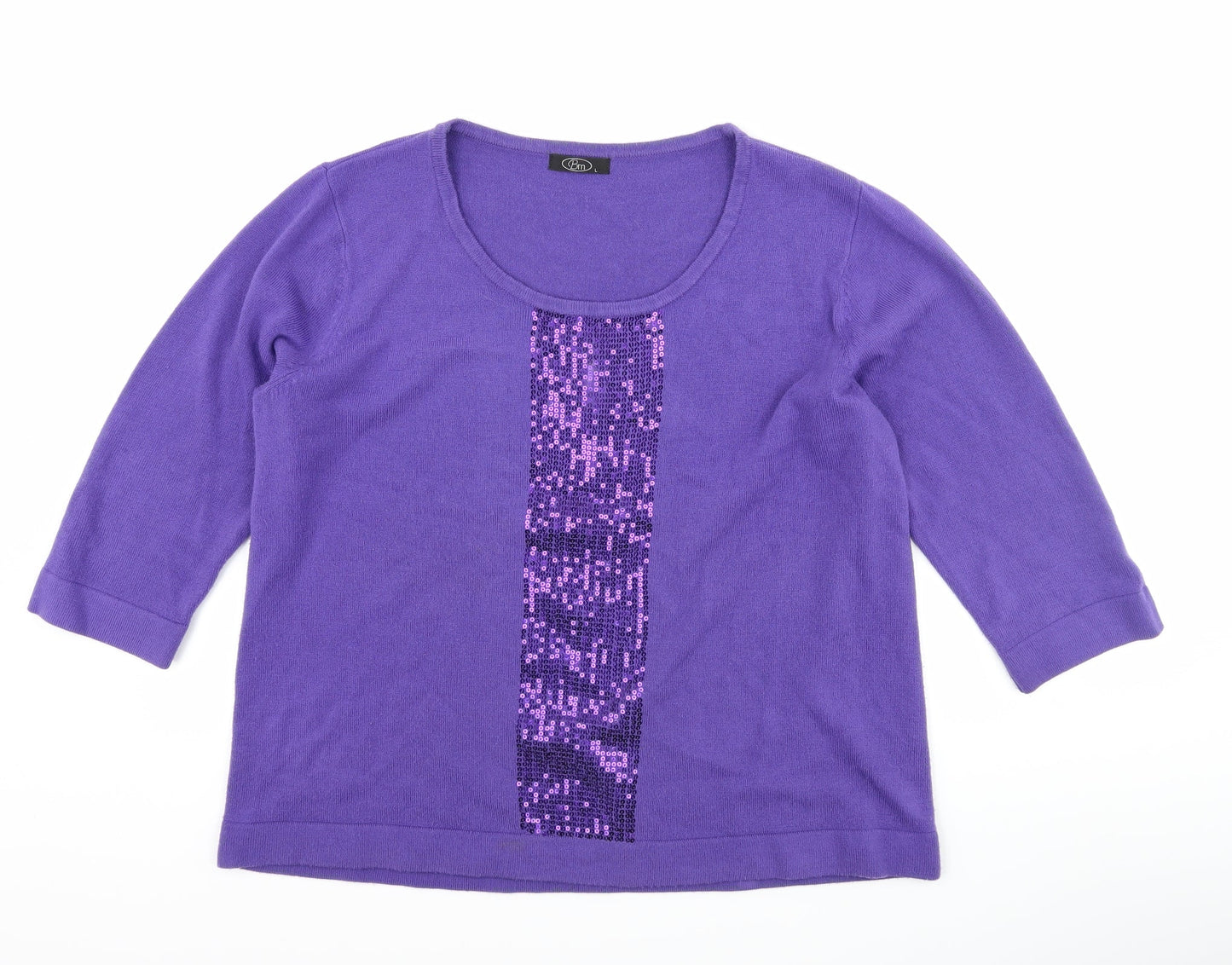 bm Collection Womens Purple   Pullover Jumper Size L