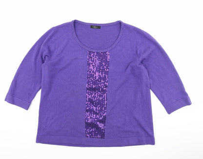 bm Collection Womens Purple   Pullover Jumper Size L