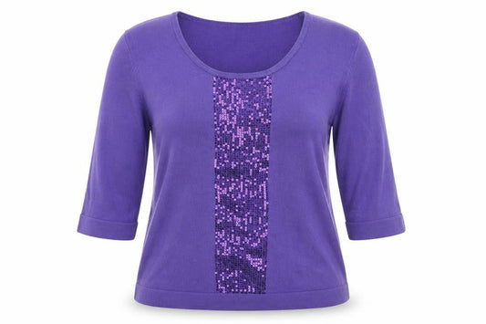 bm Collection Womens Purple   Pullover Jumper Size L