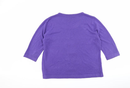 bm Collection Womens Purple   Pullover Jumper Size L
