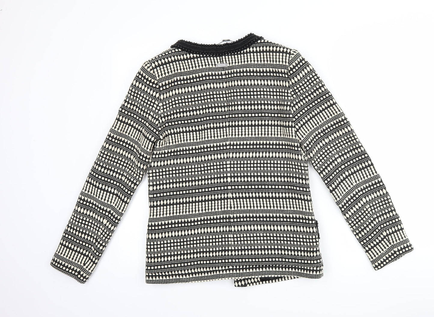 Fracomina Womens Black Geometric  Jacket  Size S