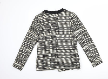 Fracomina Womens Black Geometric  Jacket  Size S