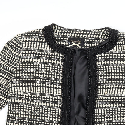 Fracomina Womens Black Geometric  Jacket  Size S