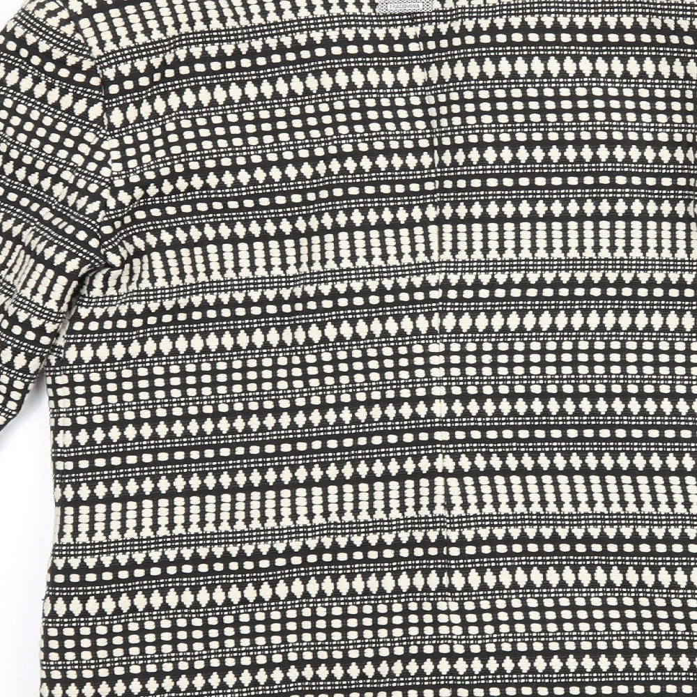 Fracomina Womens Black Geometric  Jacket  Size S