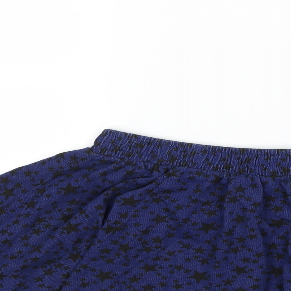 Zara Womens Blue   Skater Skirt Size S  - Star Print