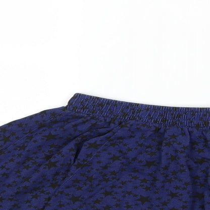 Zara Womens Blue   Skater Skirt Size S  - Star Print