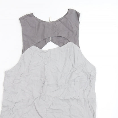 Womens UK Size S Cooperative Grey Basic T-Shirt