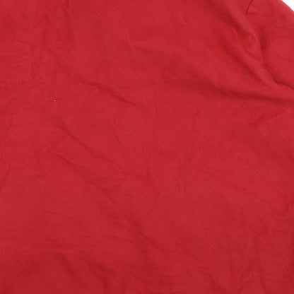 Anne De Lancay Womens Red  Fleece Trench Coat Coat Size L