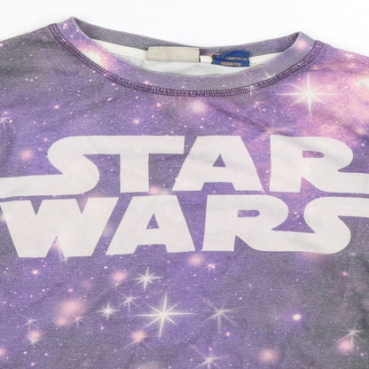 NEXT Girls Purple   Pullover Sweatshirt Size 9 Years  - STAR WARS