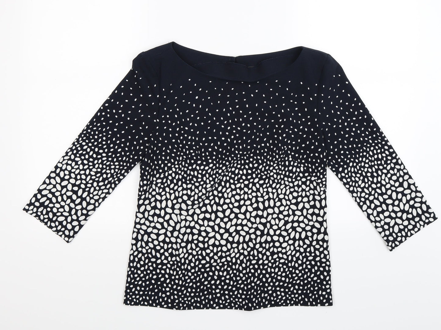 Ann Taylor Womens Blue Polka Dot  Basic Blouse Size S