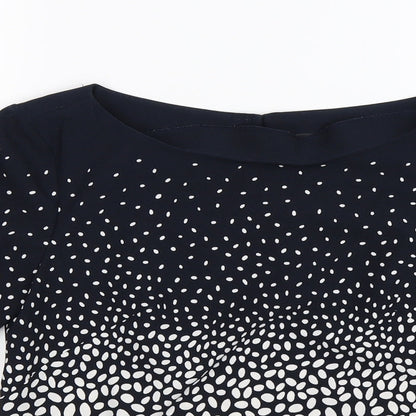 Ann Taylor Womens Blue Polka Dot  Basic Blouse Size S