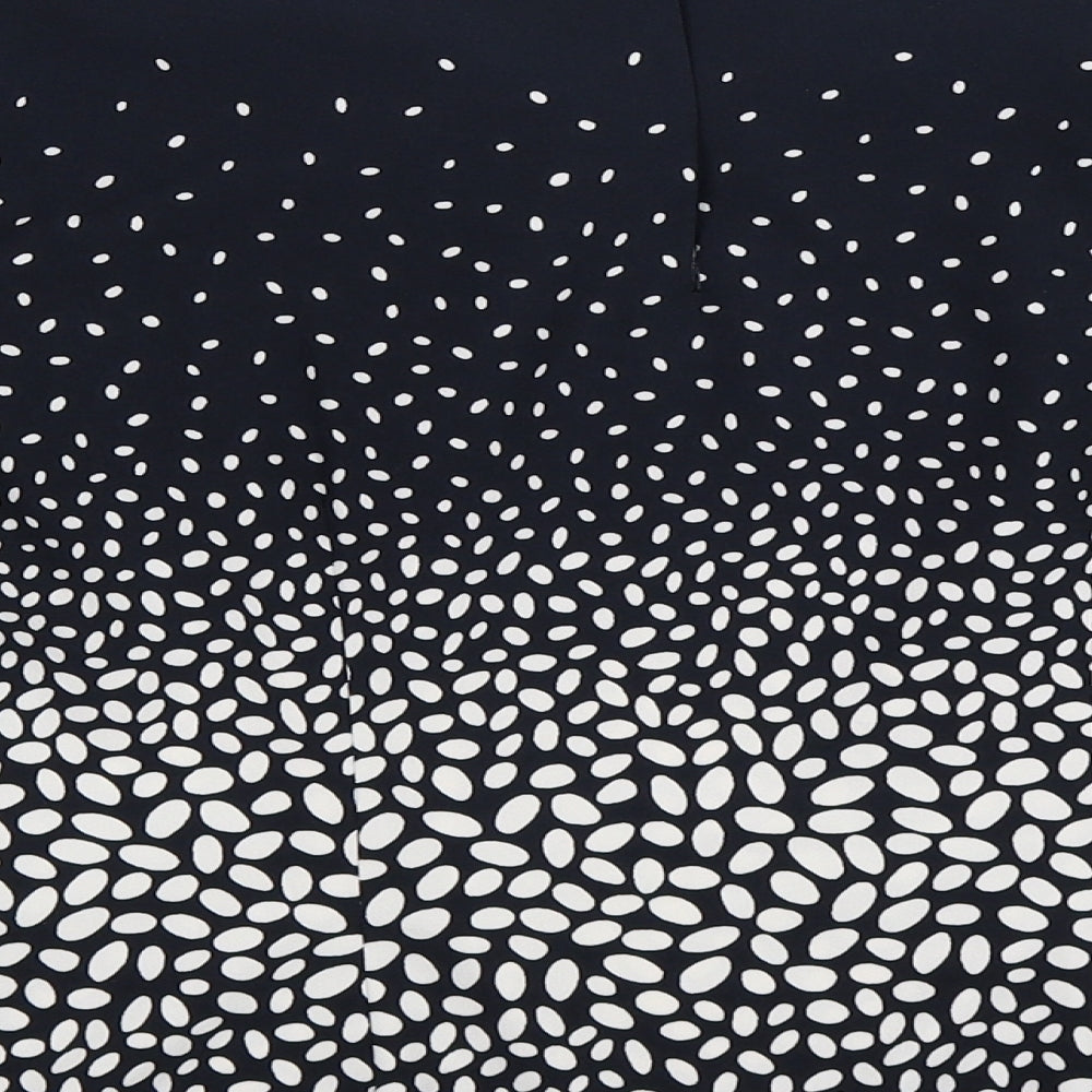 Ann Taylor Womens Blue Polka Dot  Basic Blouse Size S