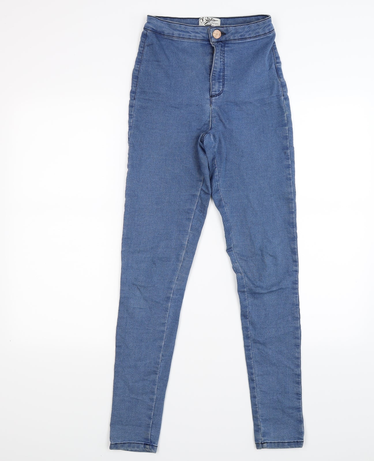 Miss Selfridge Womens Blue  Denim Jegging Leggings Size 8 L29 in