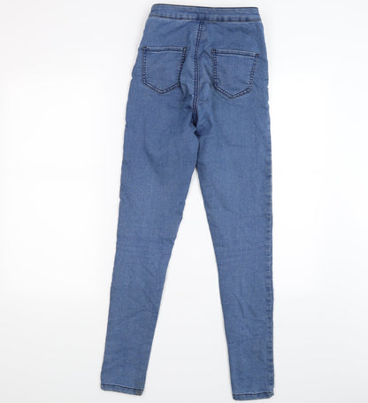 Miss Selfridge Womens Blue  Denim Jegging Leggings Size 8 L29 in