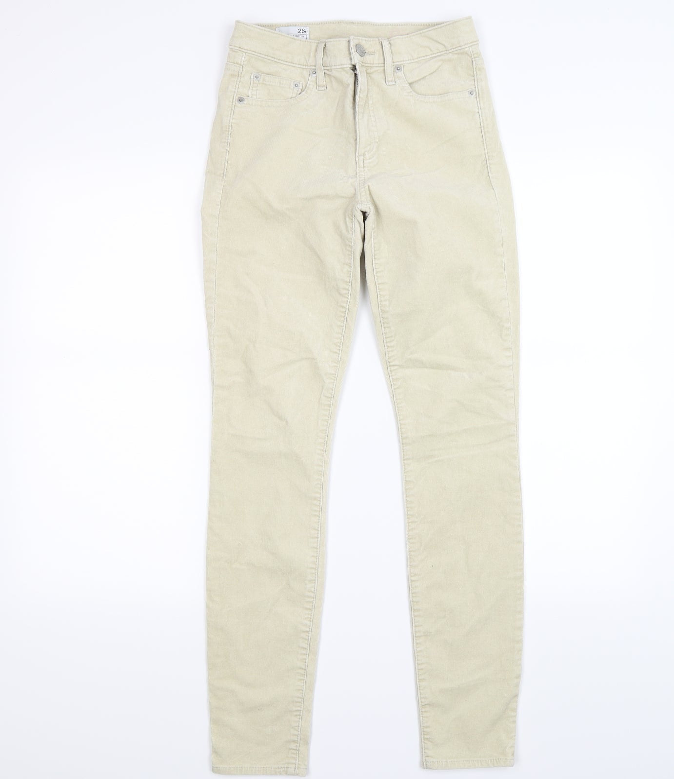 Gap Womens Ivory Striped Corduroy Skinny Jeans Size 8 L29 in - Modern Stretch