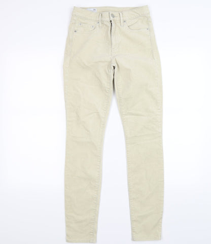 Gap Womens Ivory Striped Corduroy Skinny Jeans Size 8 L29 in - Modern Stretch