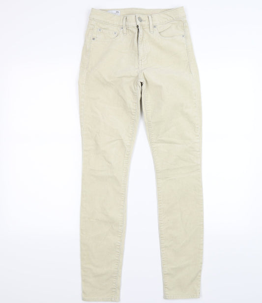 Gap Womens Ivory Striped Corduroy Skinny Jeans Size 8 L29 in - Modern Stretch