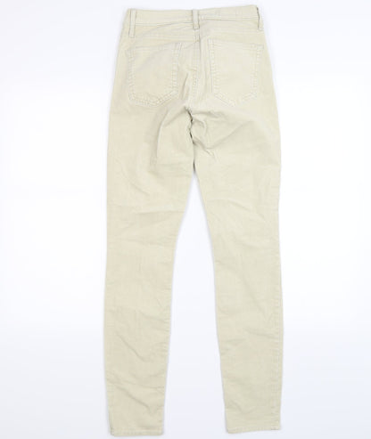 Gap Womens Ivory Striped Corduroy Skinny Jeans Size 8 L29 in - Modern Stretch