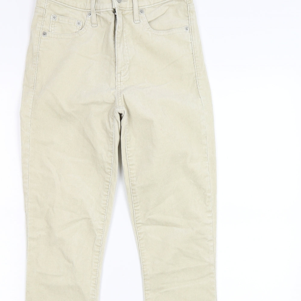 Gap Womens Ivory Striped Corduroy Skinny Jeans Size 8 L29 in - Modern Stretch
