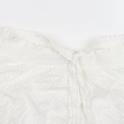 Primark Womens White Polka Dot  Tunic T-Shirt Size 12