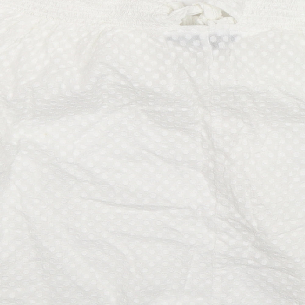 Primark Womens White Polka Dot  Tunic T-Shirt Size 12