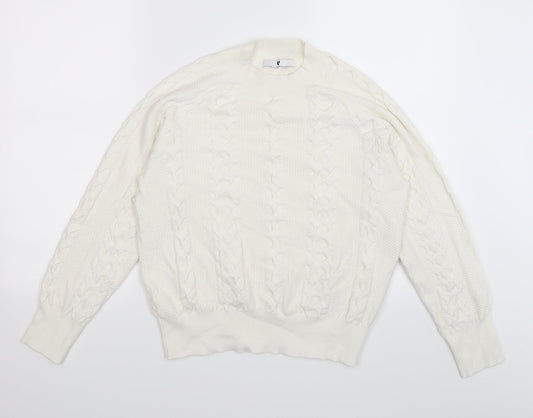 Very Womens White  Knit Pullover Jumper Size 14