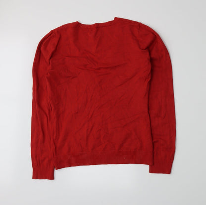 Lust Womens Red   Cardigan Jumper Size L