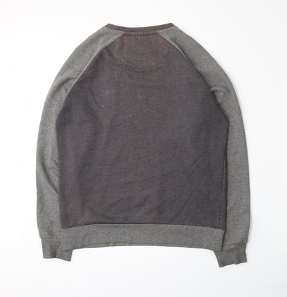 Mens UK Size S Brave Soul Grey Pullover Sweatshirt