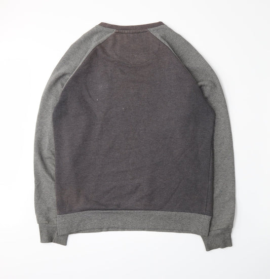 Mens UK Size S Brave Soul Grey Pullover Sweatshirt