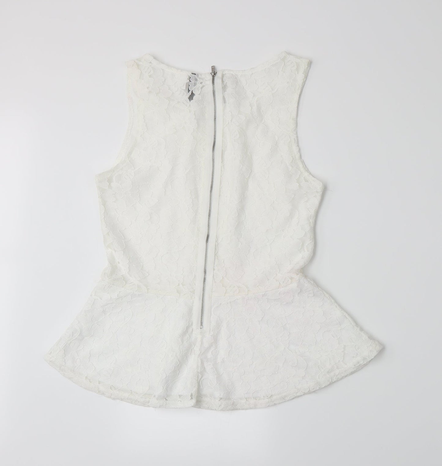 Womens UK Size M Divided by H&M White Basic Tank