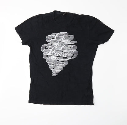 Womens UK Size S Sfera Black Basic T-Shirt