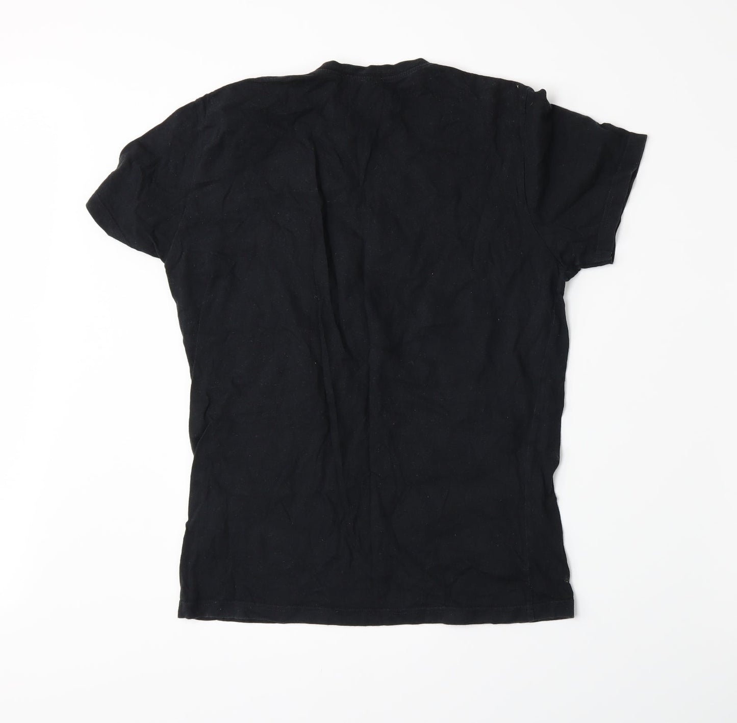 Womens UK Size S Sfera Black Basic T-Shirt