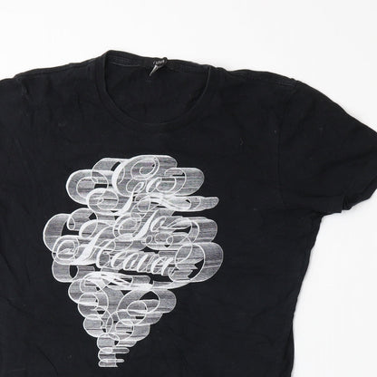 Womens UK Size S Sfera Black Basic T-Shirt