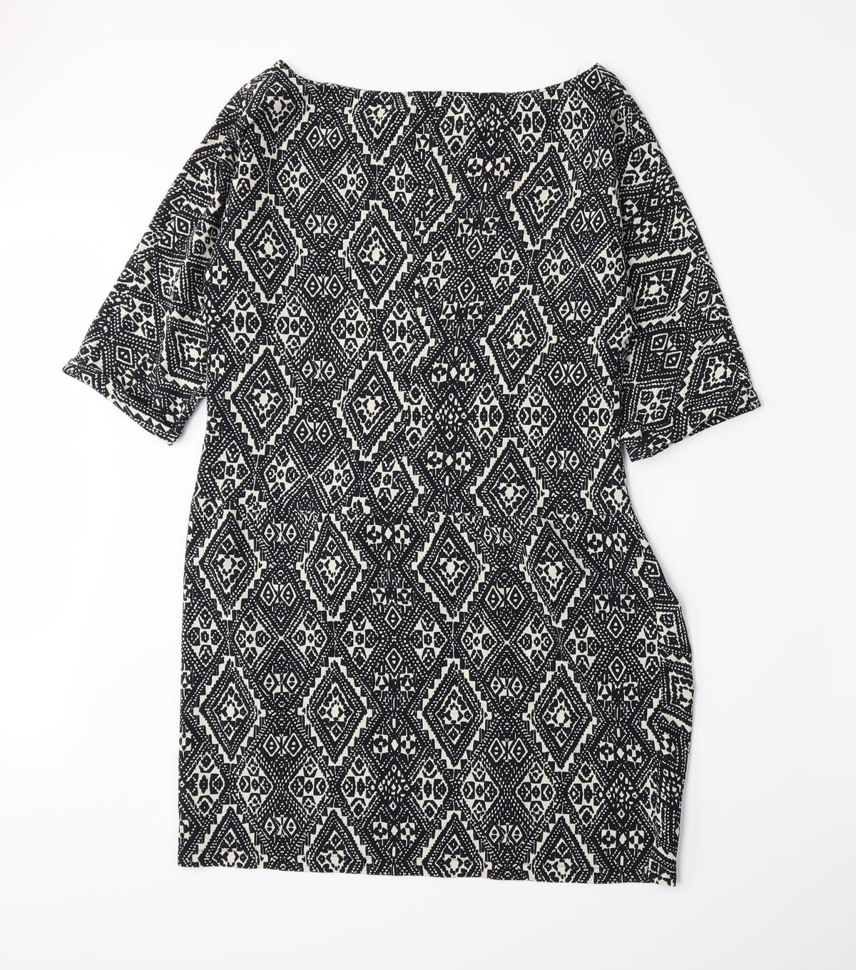 Zara Womens Black Geometric  A-Line  Size M