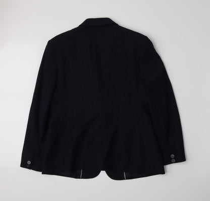 NEXT Womens Blue Pinstripe  Jacket Blazer Size 14