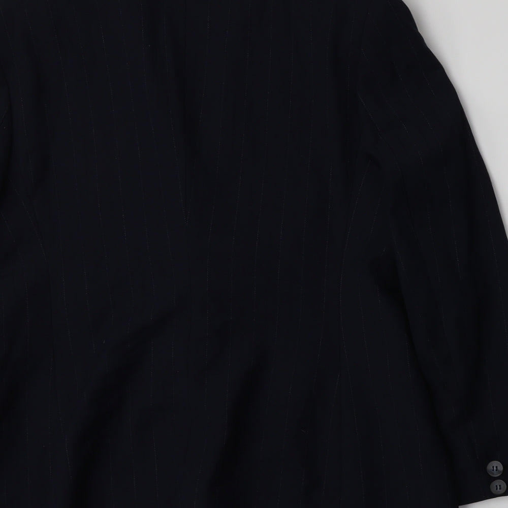 NEXT Womens Blue Pinstripe  Jacket Blazer Size 14