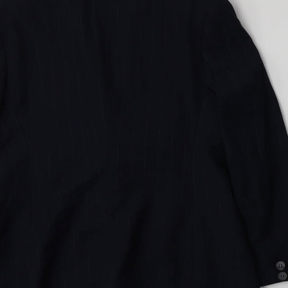 NEXT Womens Blue Pinstripe  Jacket Blazer Size 14