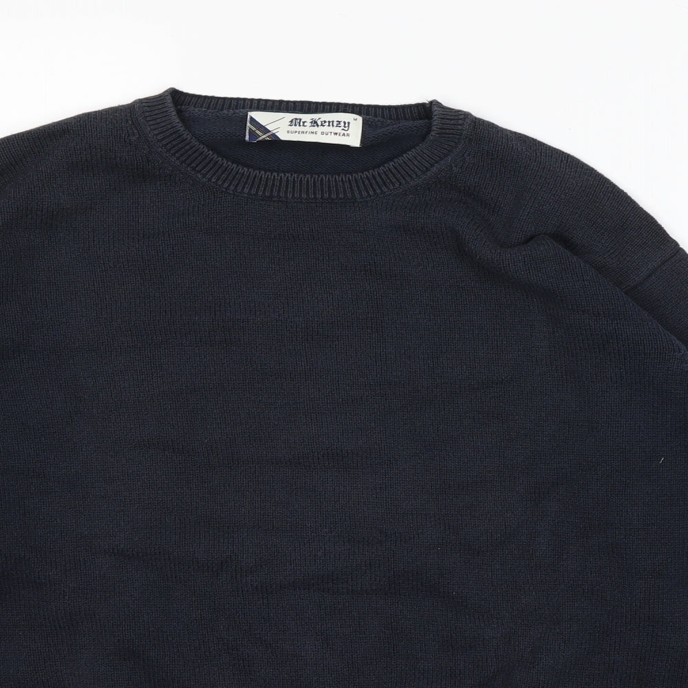Mc Kenzy Mens Blue   Pullover Jumper Size M
