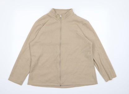 Gabrielle Vicenza Womens Beige   Full Zip Jumper Size 16