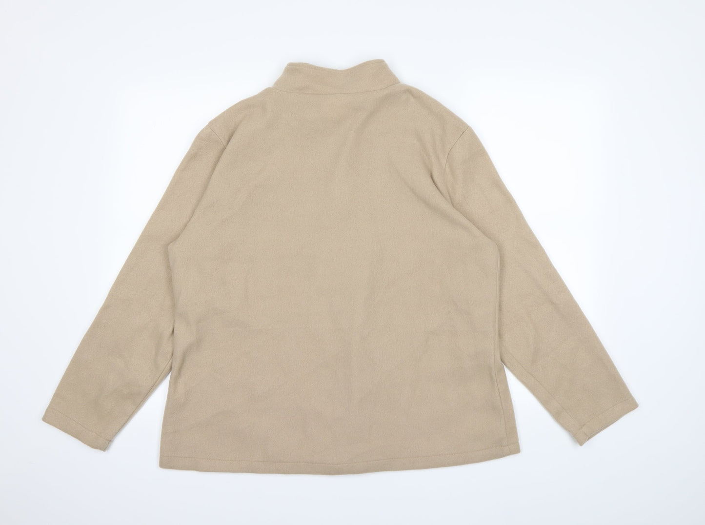 Gabrielle Vicenza Womens Beige   Full Zip Jumper Size 16