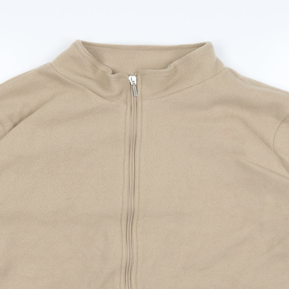 Gabrielle Vicenza Womens Beige   Full Zip Jumper Size 16