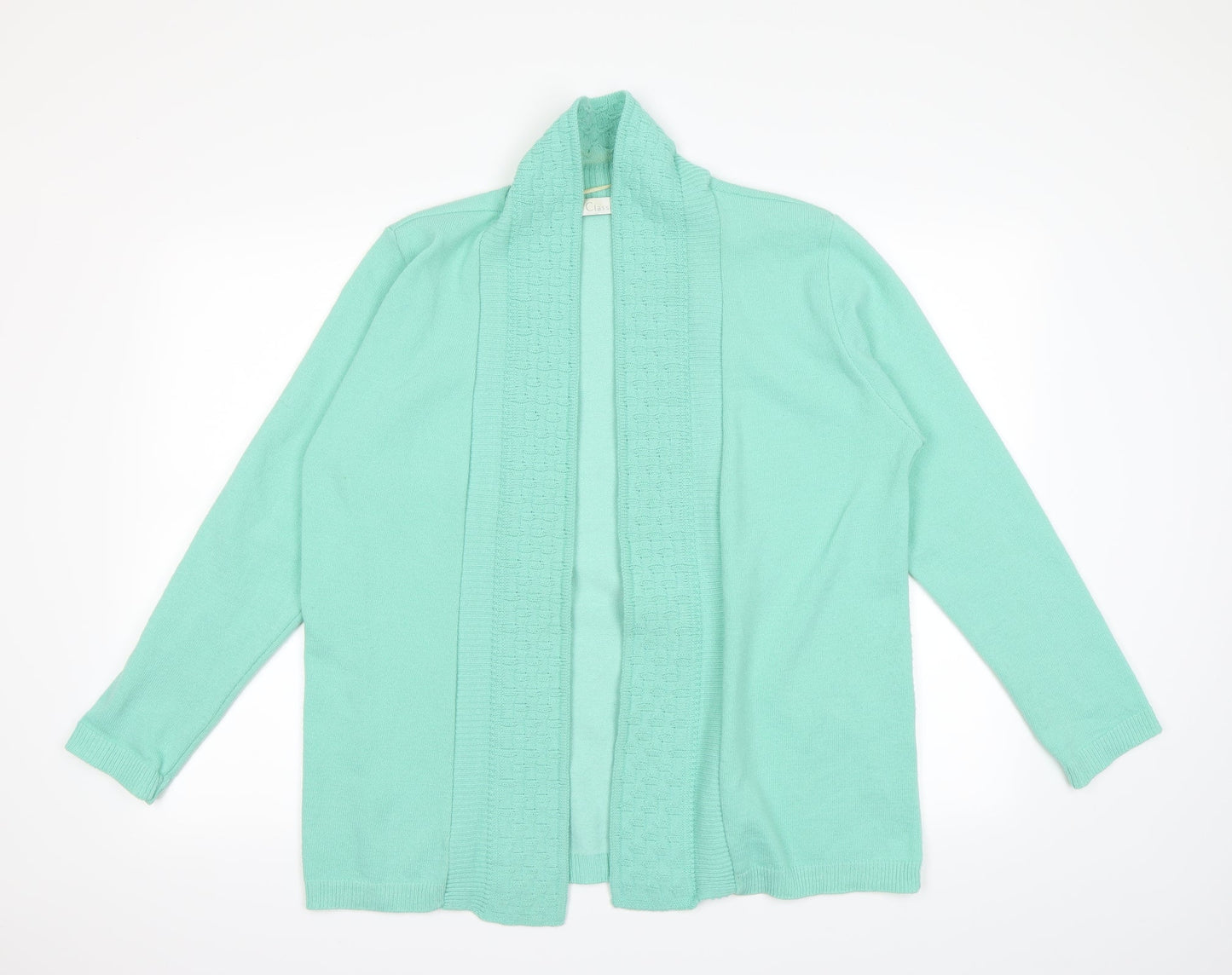 Classics Womens Green  Knit Cardigan Jumper Size M
