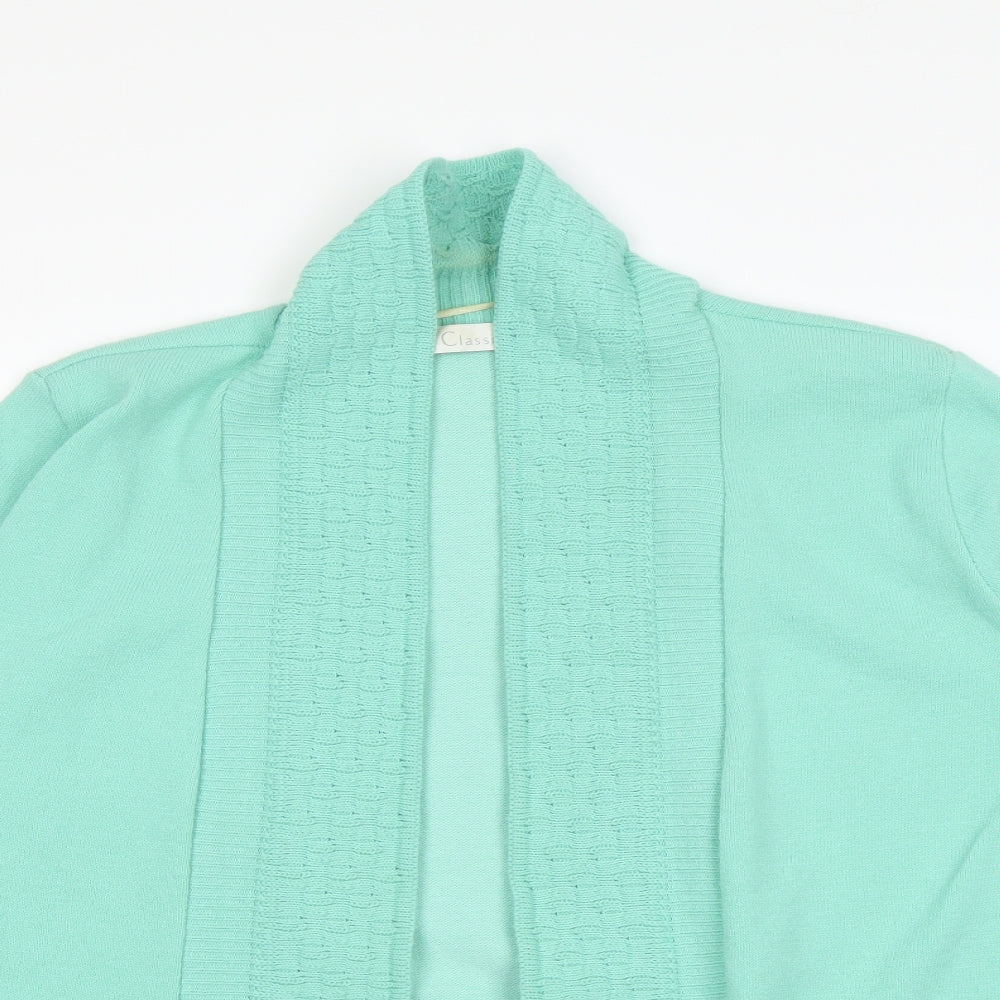 Classics Womens Green  Knit Cardigan Jumper Size M