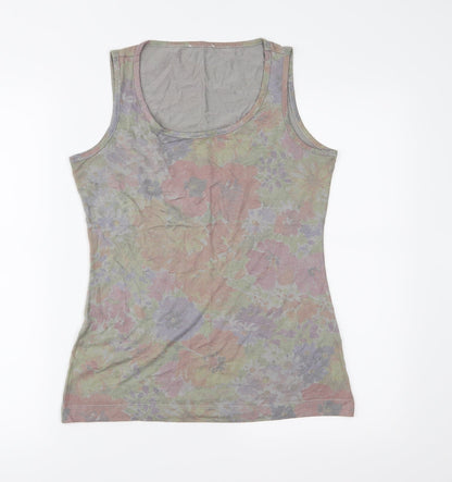 Womens UK Size S Preworn Grey Basic T-Shirt