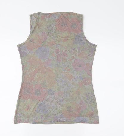 Womens UK Size S Preworn Grey Basic T-Shirt