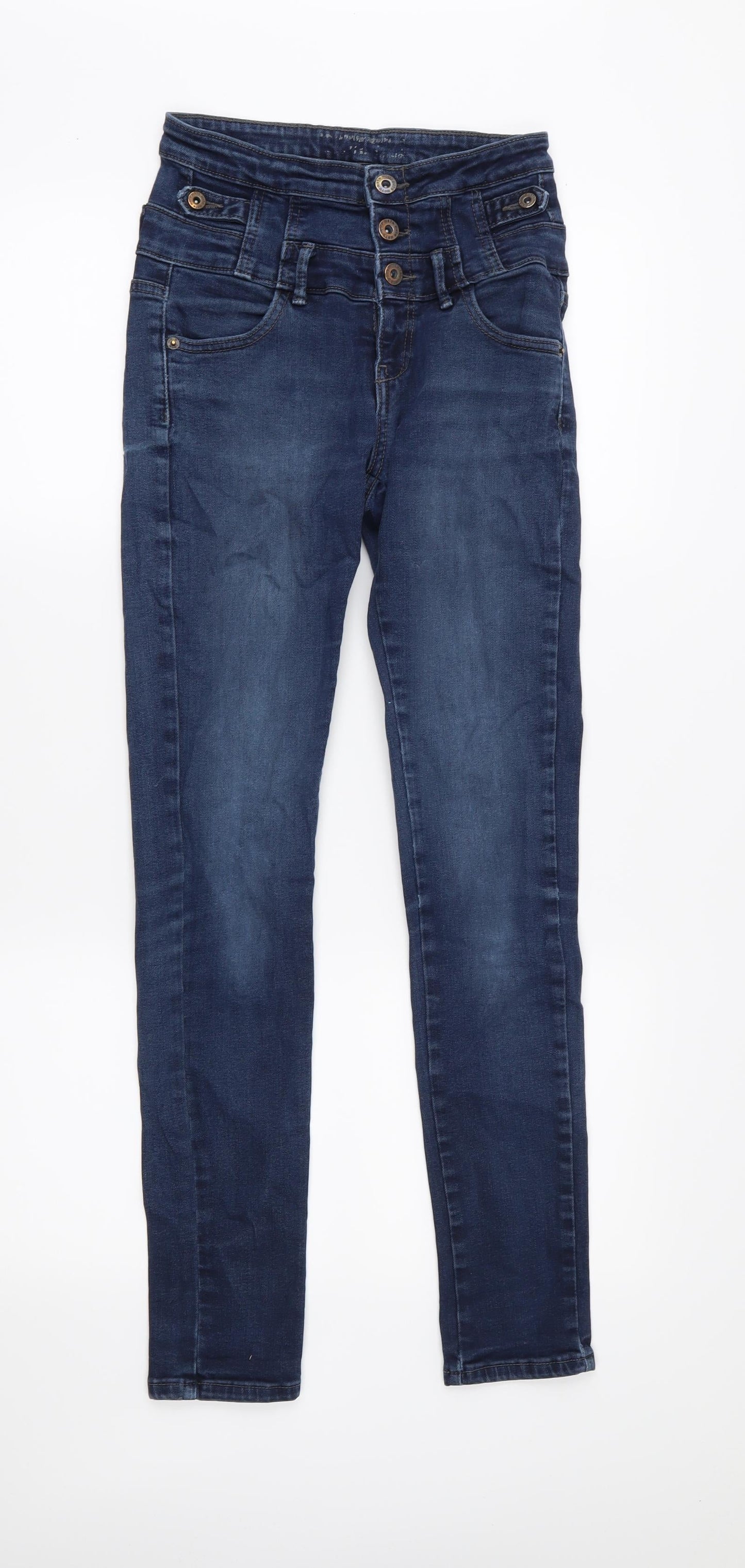 Topshop Womens Blue  Denim Skinny Jeans Size 25 in L30 in