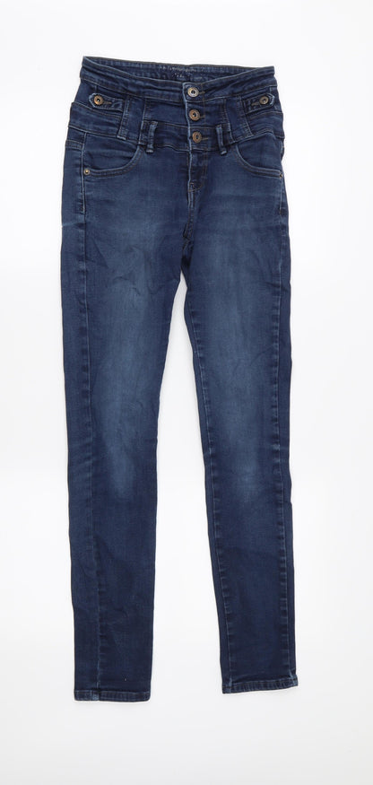Topshop Womens Blue  Denim Skinny Jeans Size 25 in L30 in